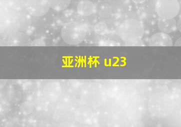 亚洲杯 u23